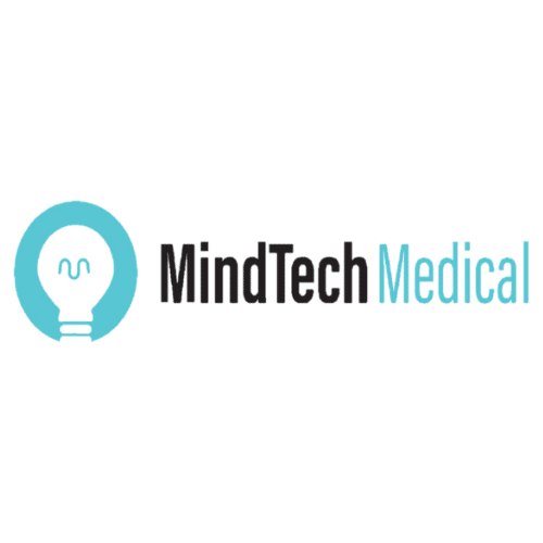 MindTech Medical logo With Blue and White Lightbulb Icon