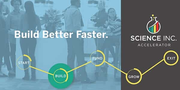 Science Inc. Virtual Accelerator cover photo. Build Better Faster.