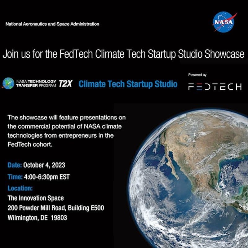 NASA ClimateTech Startup Studio Showcase Details